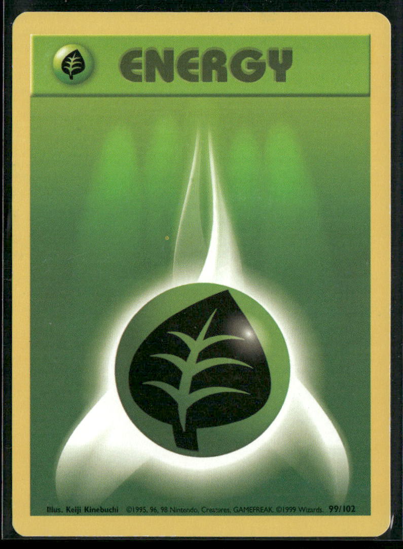 Grass Energy #99 - Base Pokémon kort, stand Good