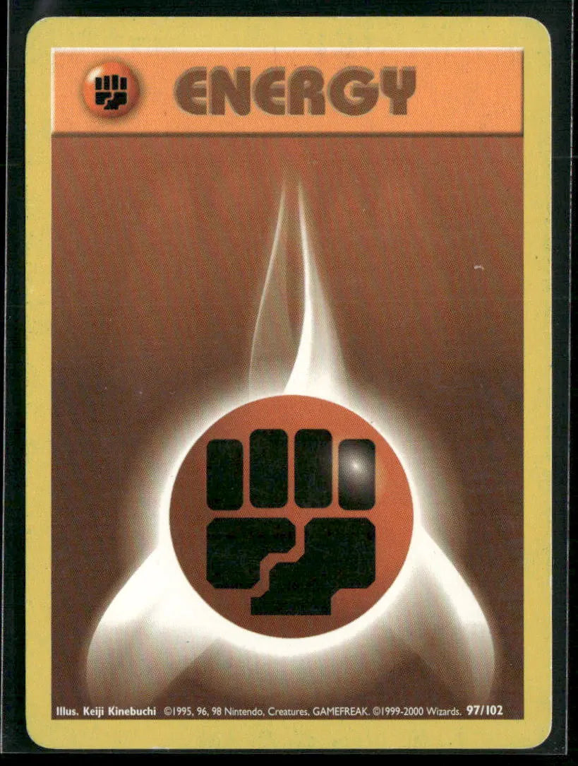 Fighting Energy #97 - Base Pokémon kort, stand Light Played