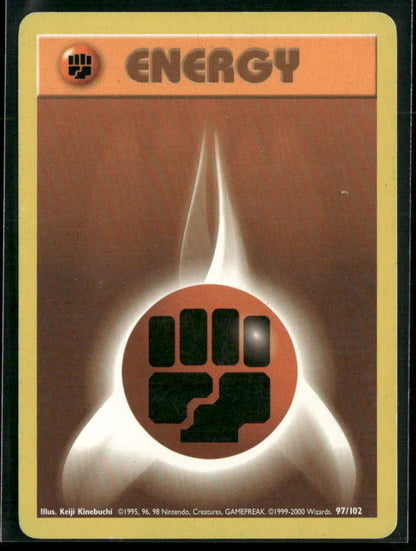 Fighting Energy #97 - Base Pokémon kort, stand Light Played