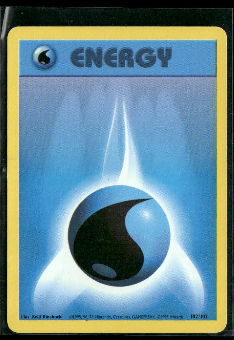 Water Energy #102 - Base Pokémon kort, stand Good