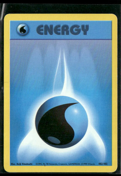 Water Energy #102 - Base Pokémon kort, stand Good