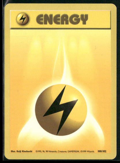 Lightning Energy #100 - Base Pokémon kort, stand Good