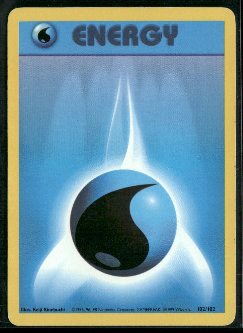 Water Energy #102 - Base Pokémon kort, stand Good