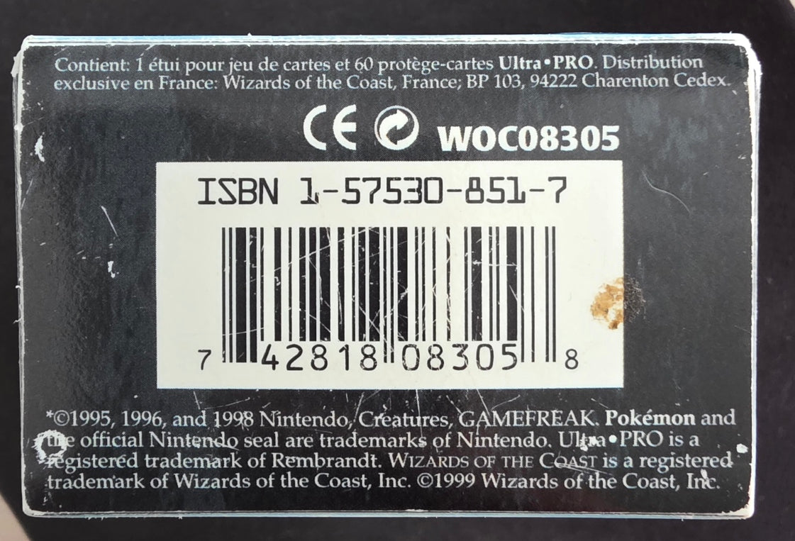 Vintage Ultra Pro Deck Box – Blastoise – WOTC (1999)
