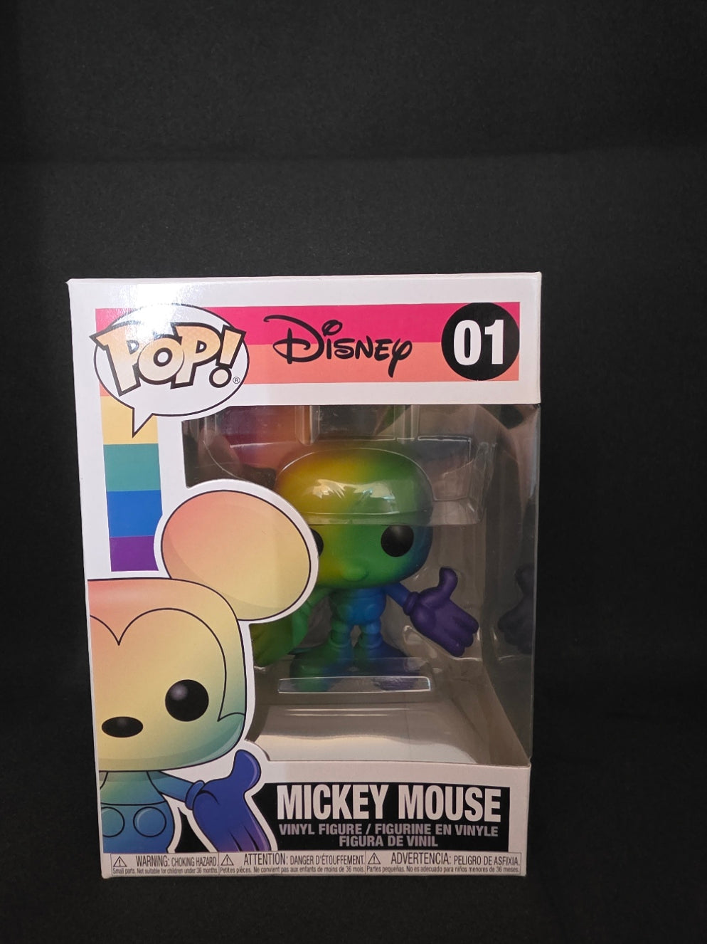 Funko Pop! Disney #01 – Mickey Mouse (Rainbow) – Pride Collection