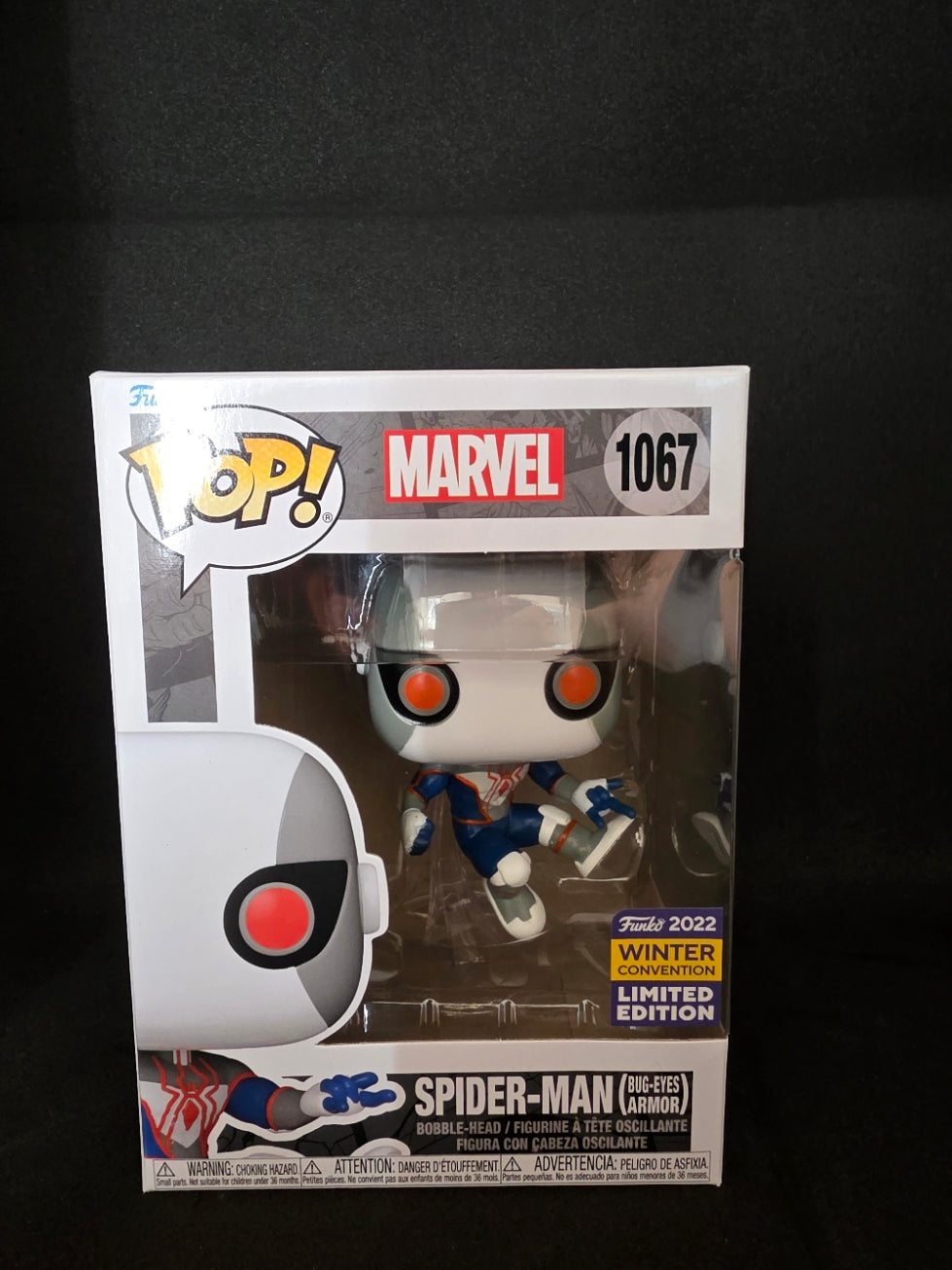Funko Pop! Marvel #1067 – Spider-Man (Bug-Eyes Armor) – 2022 Winter Convention Limited Edition