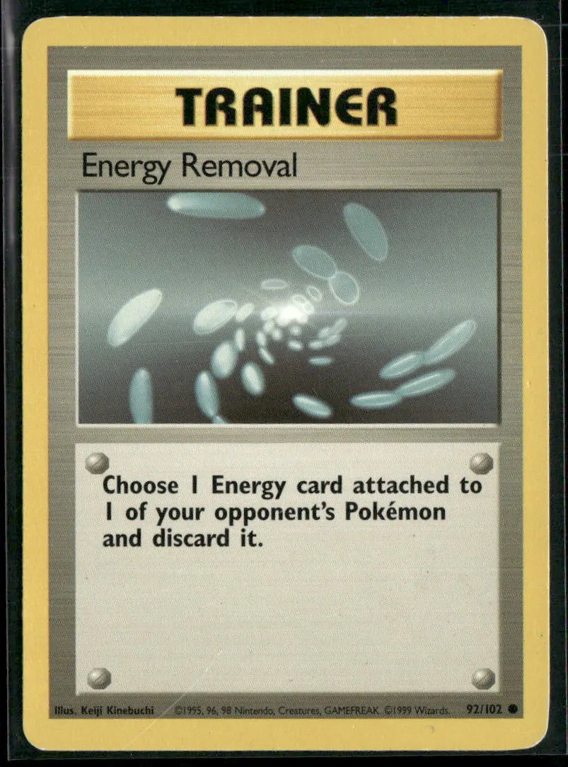 Energy Removal #92 - Base Pokémon kort, stand Light Played