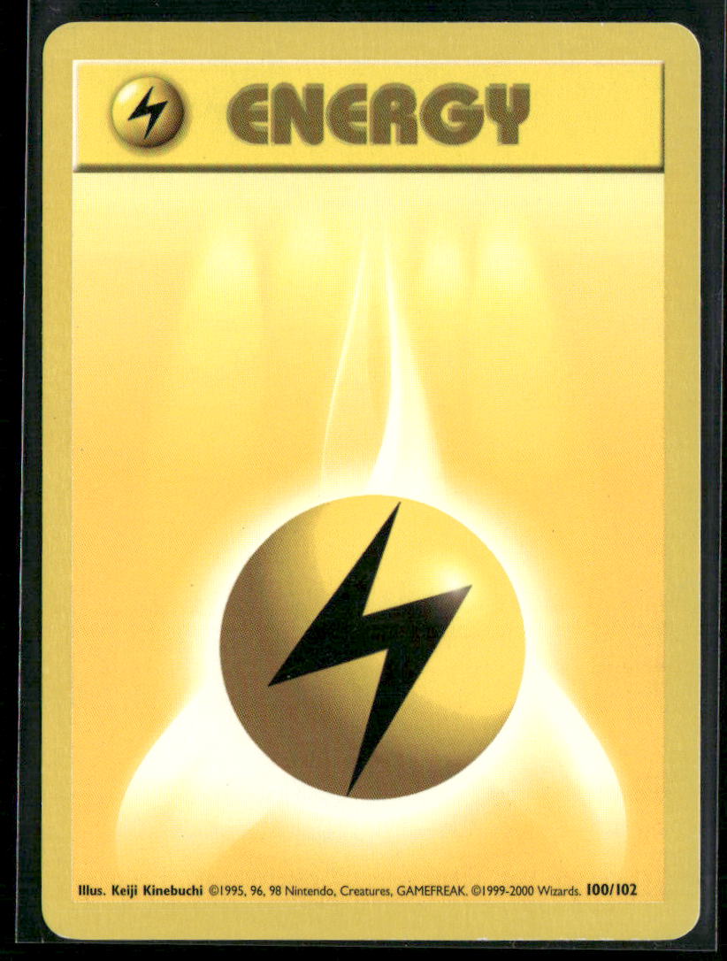 Lightning Energy #100 - Base Pokémon kort, stand Good