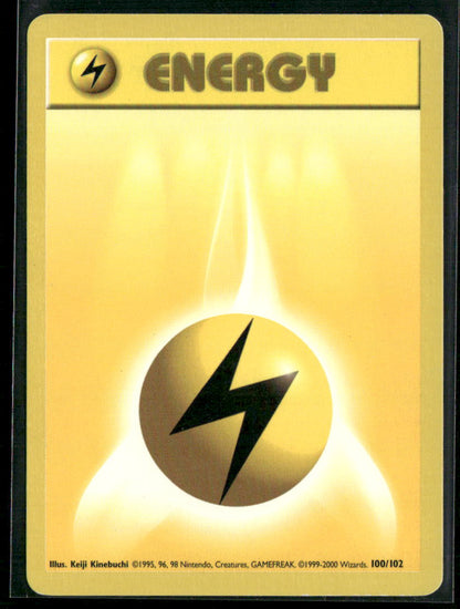 Lightning Energy #100 - Base Pokémon kort, stand Good