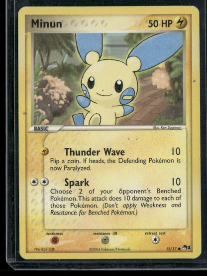Minun #12 - POP Series 1 Pokémon kort, stand Light Played