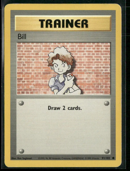 Bill #91 - Base Pokémon kort, stand Light Played