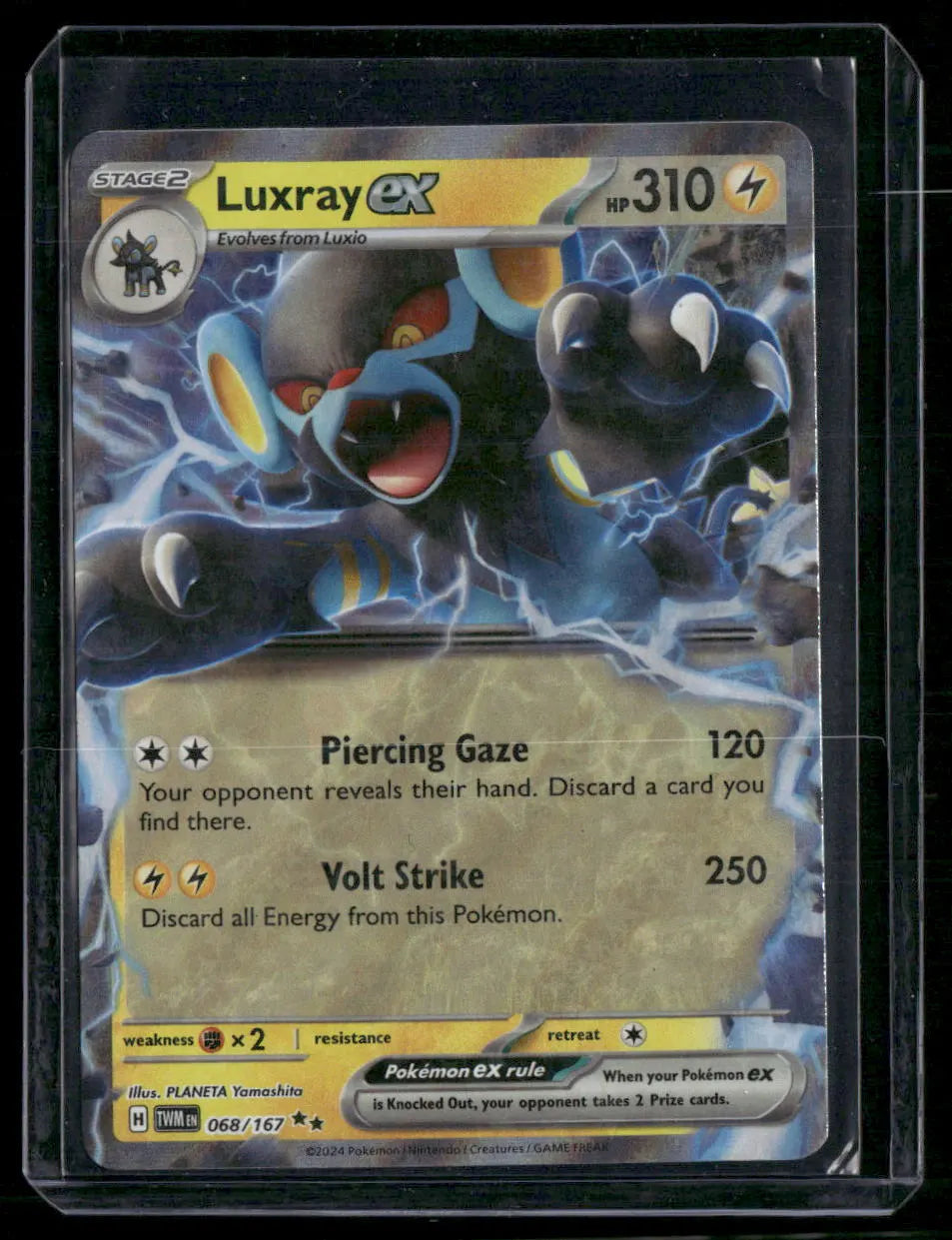 Luxray ex #68 - Twilight Masquerade Pokémon kort, stand Near Mint
