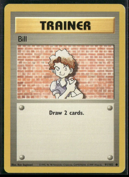 Bill #91 - Base Pokémon kort, stand Light Played