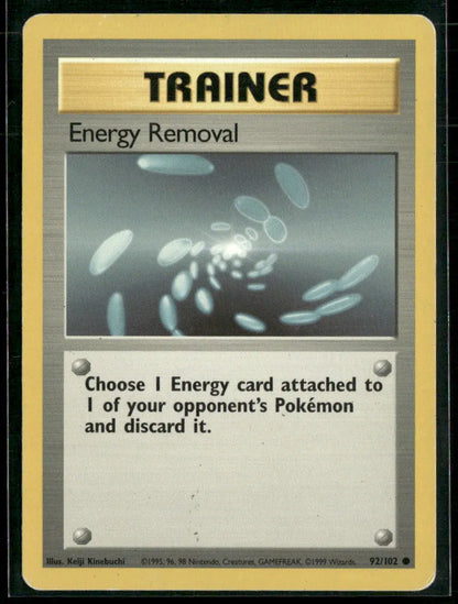 Energy Removal #92 - Base Pokémon kort, stand Light Played