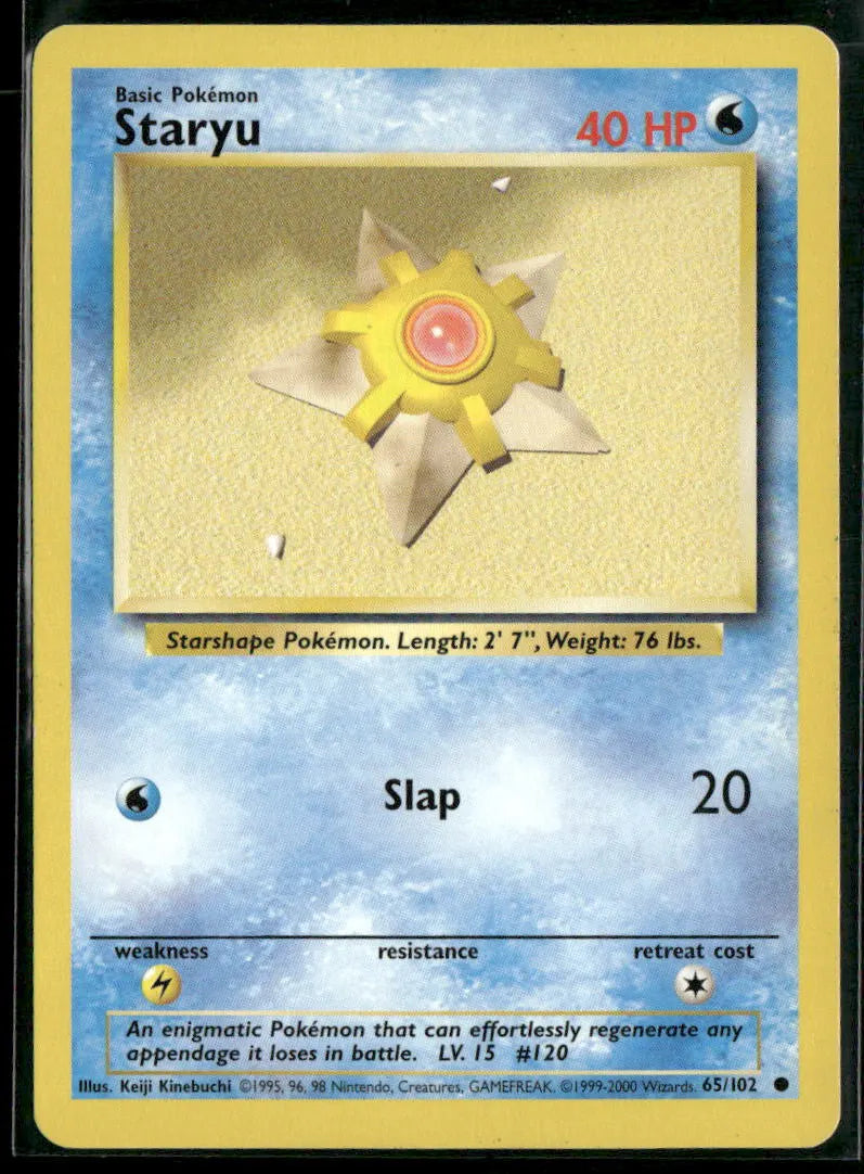 Staryu #65 - Base Pokémon kort, stand Excellent