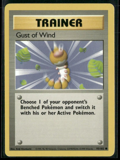 Gust of Wind #93 - Base Pokémon kort, stand Good