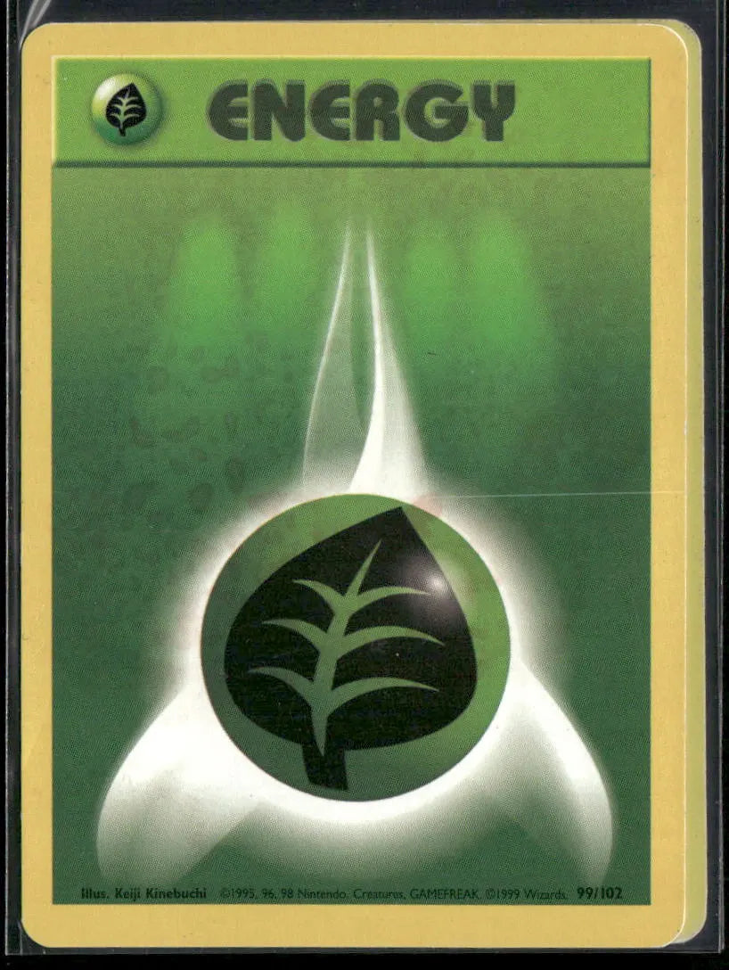 Grass Energy #99 - Base Pokémon kort, stand Light Played