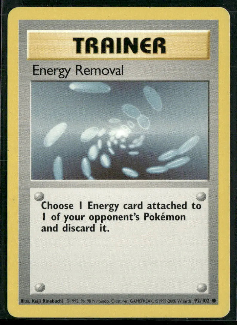 Energy Removal #92 - Base Pokémon kort, stand Excellent