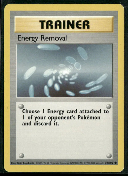 Energy Removal #92 - Base Pokémon kort, stand Excellent