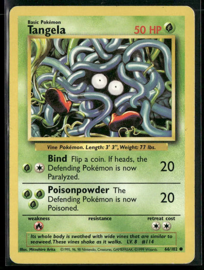 Tangela #66 - Base Pokémon kort, stand Good