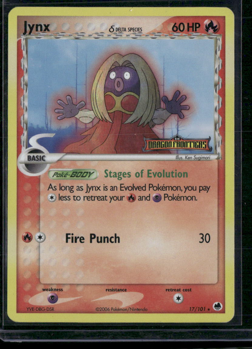 Jynx δ #17 - Dragon Frontiers Pokémon kort, stand Light Played