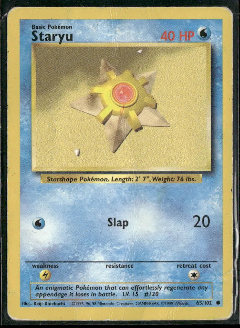 Staryu #65 - Base Pokémon kort, stand Poor