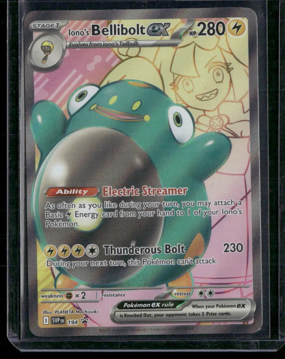 Iono's Bellibolt ex #194 - Scarlet & Violet Black Star Promos Pokémon kort, stand Near Mint