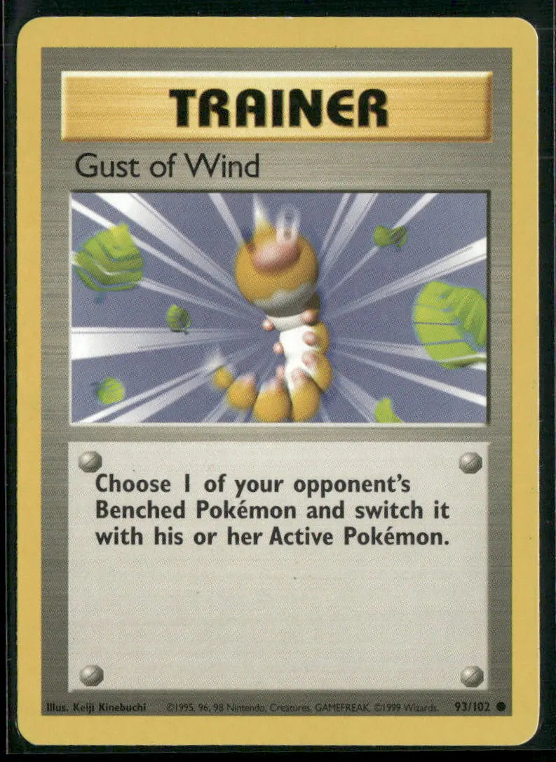 Gust of Wind #93 - Base Pokémon kort, stand Good