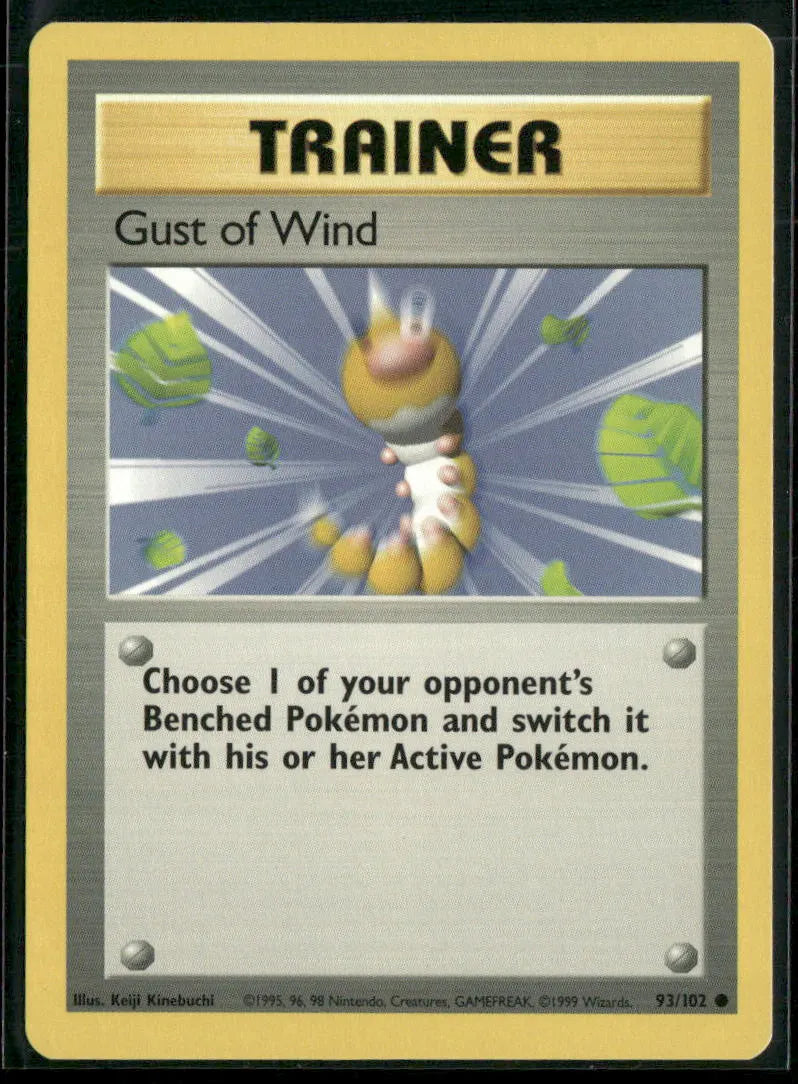 Gust of Wind #93 - Base Pokémon kort, stand Excellent