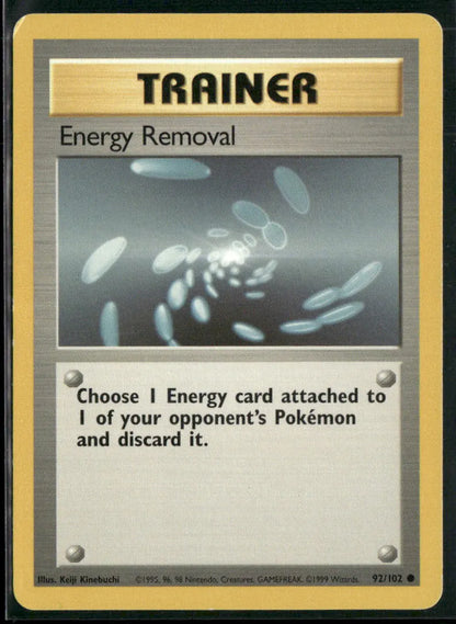 Energy Removal #92 - Base Pokémon kort, stand Good