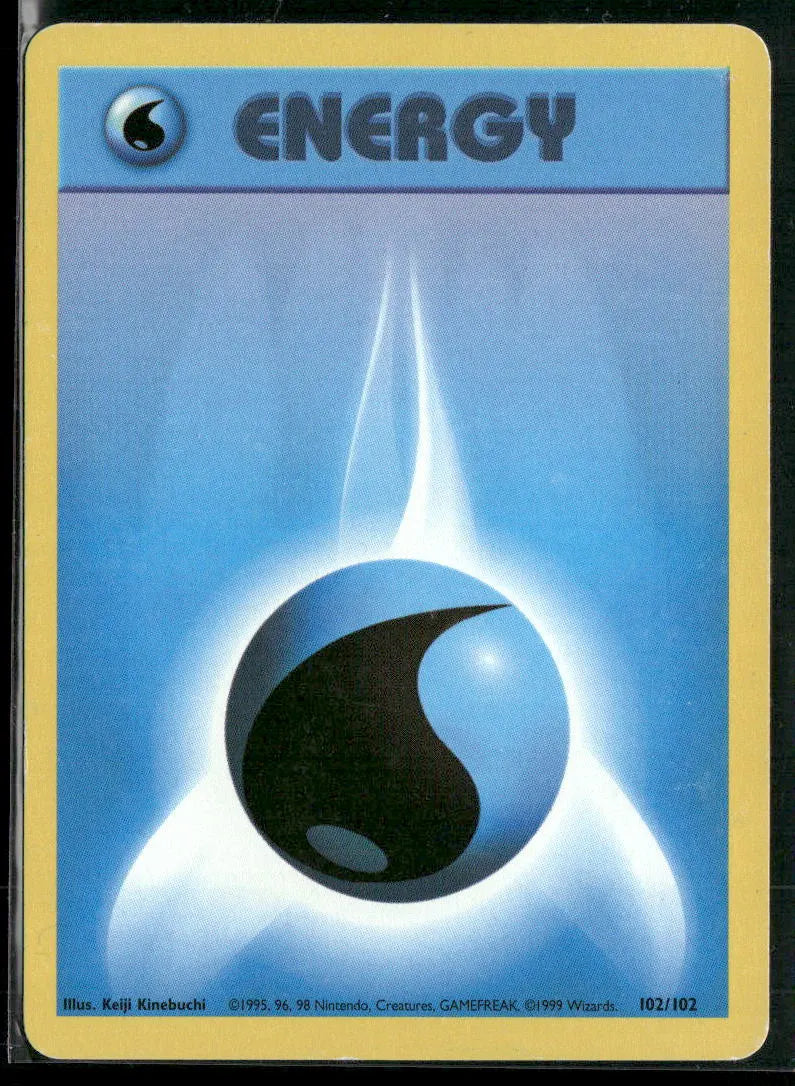 Water Energy #102 - Base Pokémon kort, stand Good