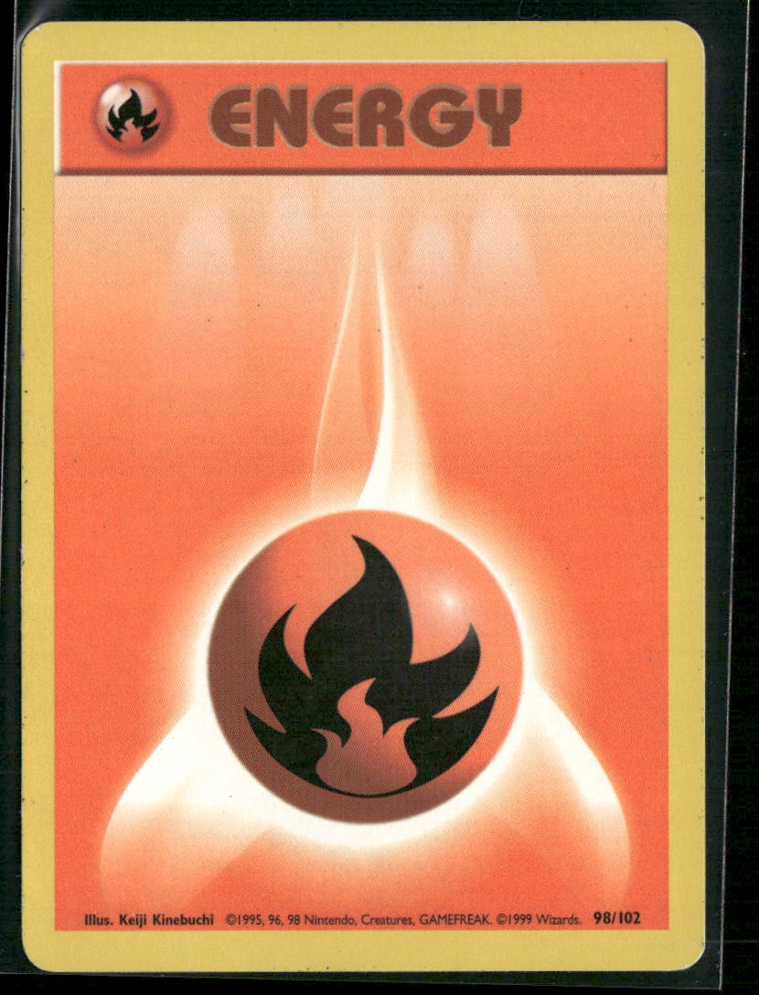 Fire Energy #98 - Base Pokémon kort, stand Good