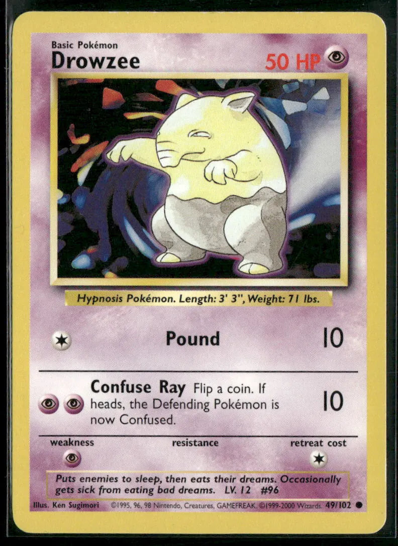 Drowzee #49 - Base Pokémon kort, stand Good