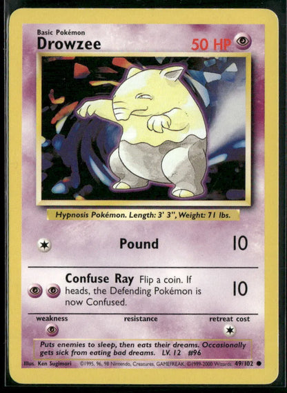 Drowzee #49 - Base Pokémon kort, stand Good