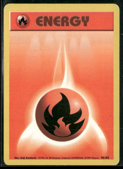 Fire Energy #98 - Base Pokémon kort, stand Excellent