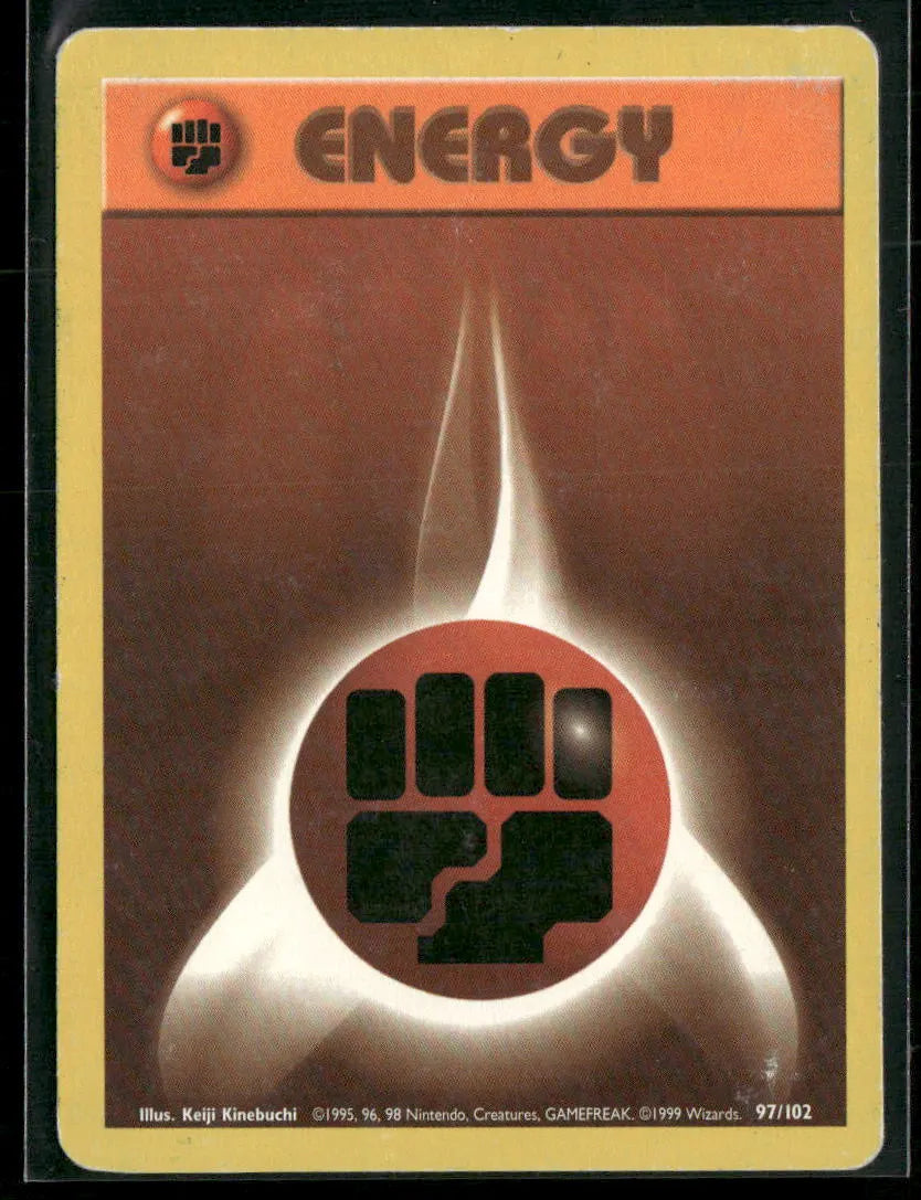 Fighting Energy #97 - Base Pokémon kort, stand Played