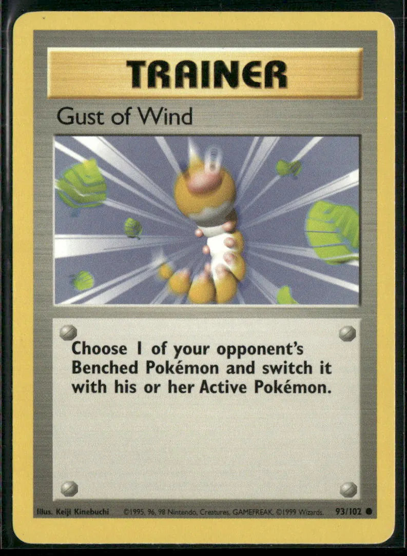 Gust of Wind #93 - Base Pokémon kort, stand Good