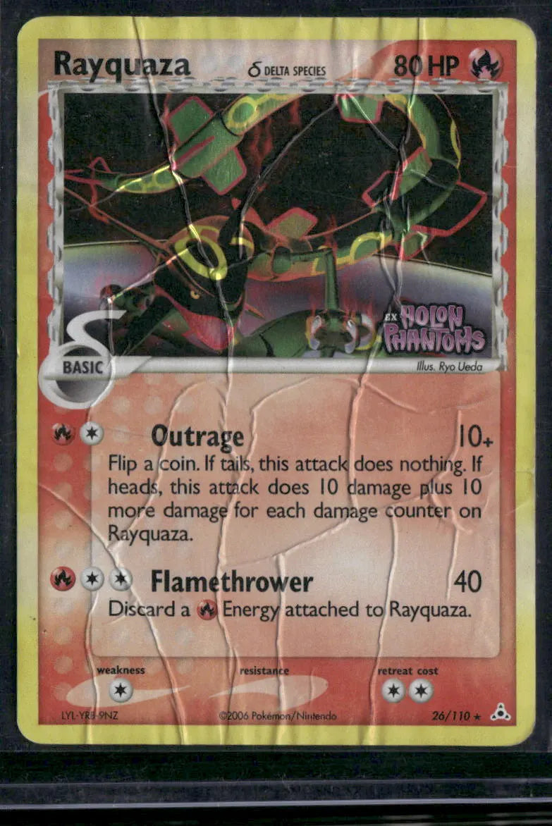 Rayquaza δ #26 - Holon Phantoms Pokémon kort, stand Poor