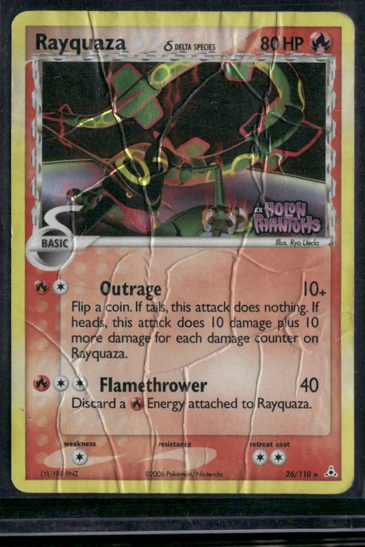 Rayquaza δ #26 - Holon Phantoms Pokémon kort, stand Poor
